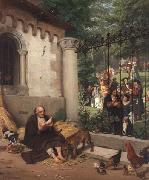 Eduard von Gebhardt Lazarus and the Rich Man oil painting on canvas